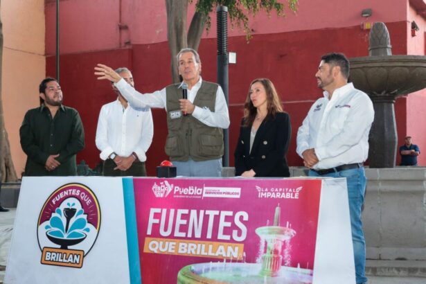 Pepe Chedraui lanza plan de rehabilitación de fuentes en Puebla