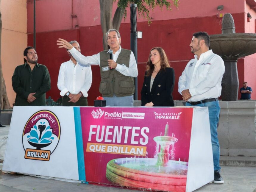 Pepe Chedraui rehabilita fuentes públicas en Puebla