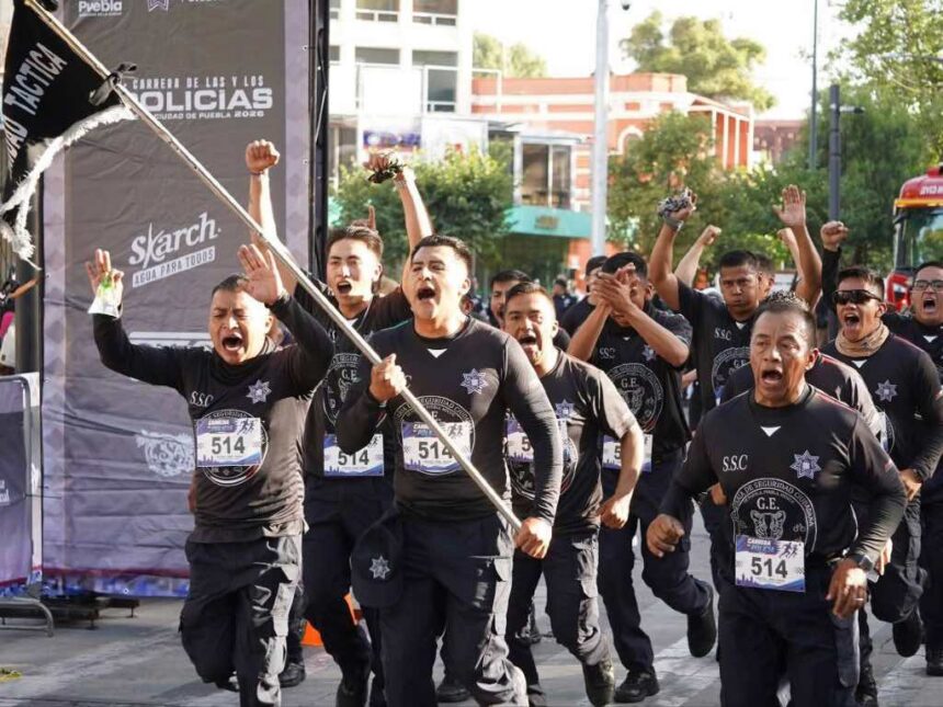 Gobierno de Puebla realiza Carrera de Policías 2026 en la capital