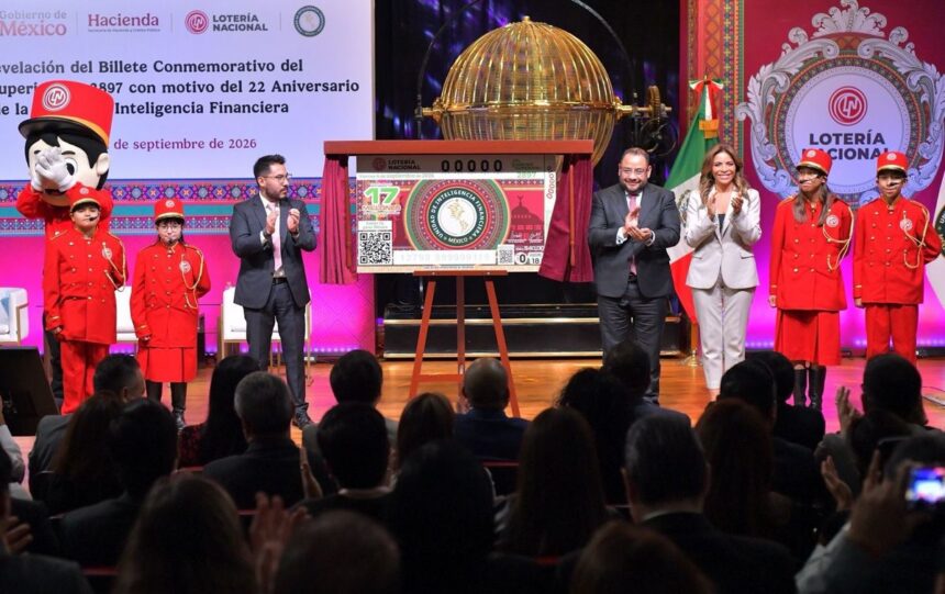 Lotería Nacional lanza billete por 22 años de la UIF contra lavado