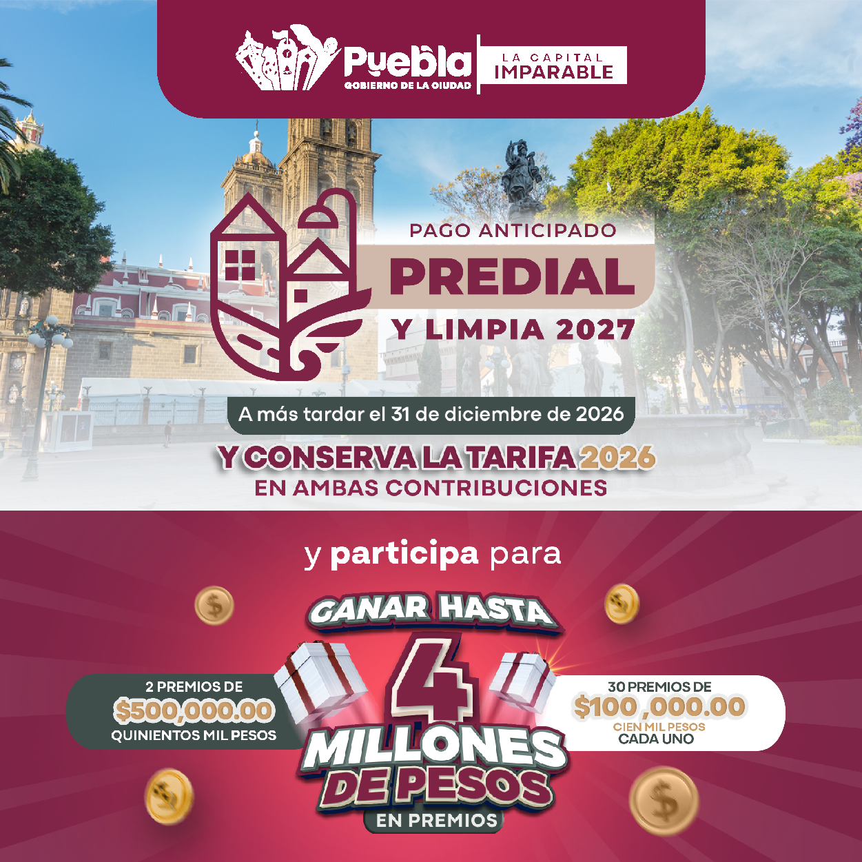 Predial Puebla Banner